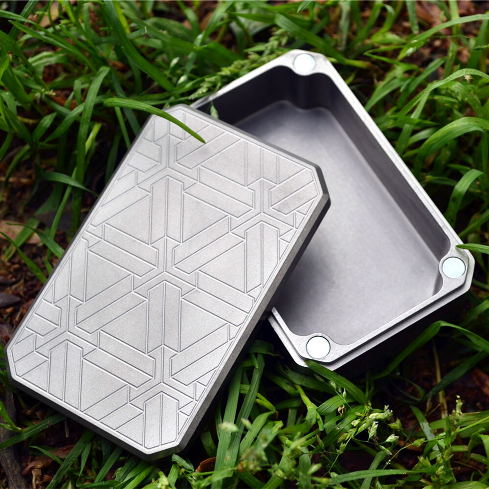 EDC Titanium Alloy Storage Box Portable Sealed Medicine Box Outdoor Travel Box
