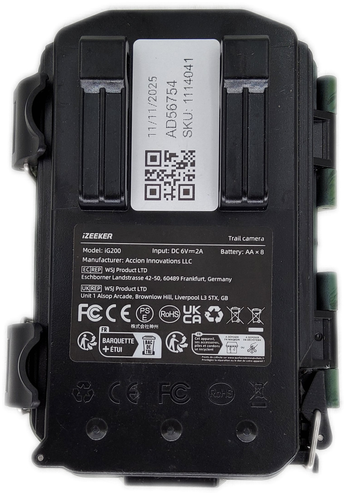 iZeeker iG200 Battery Powered 20MP 10080P Trail Camera
