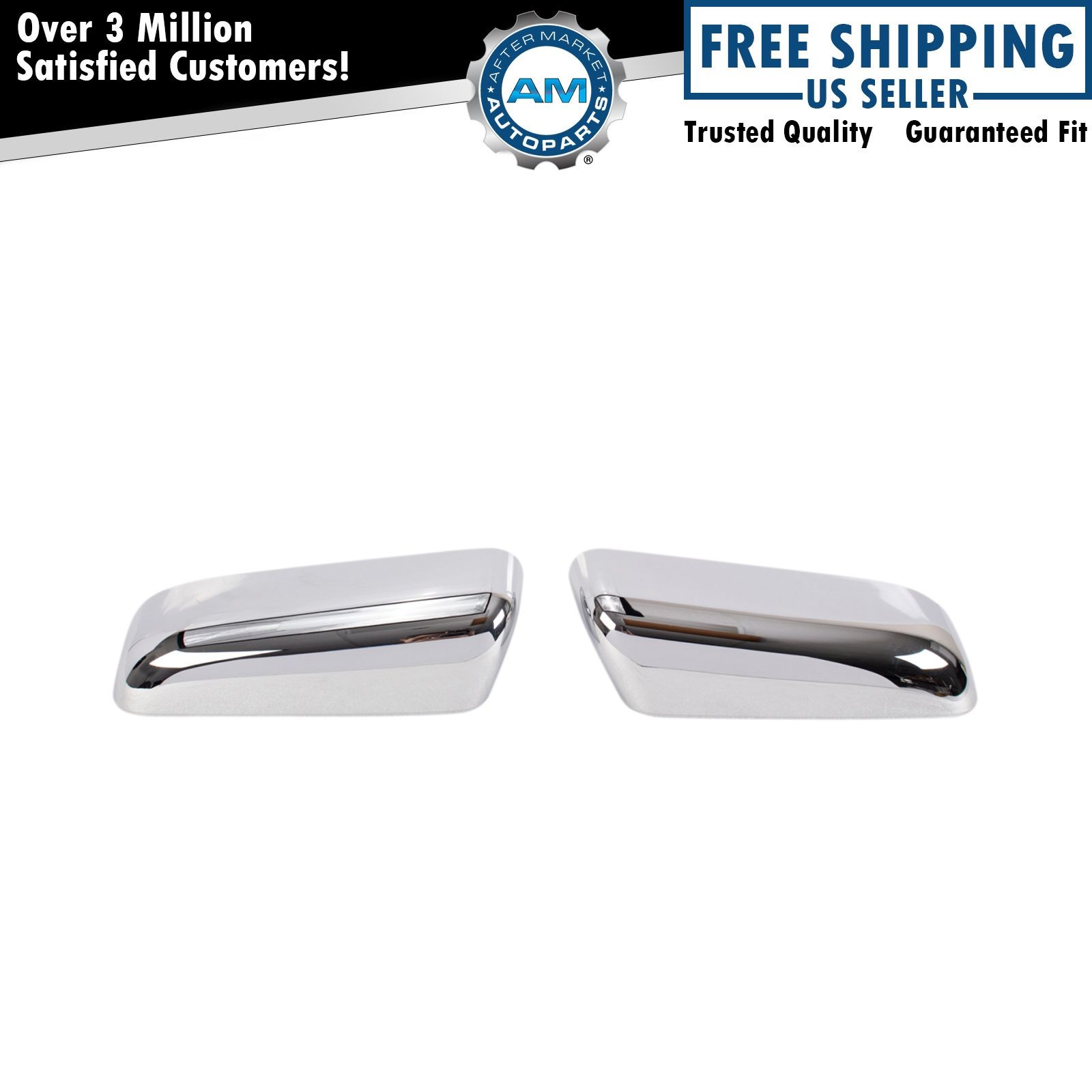 Mirror Cap Cover Upgrade Chrome Driver Passenger Pair for 09-14 Ford Truck F150