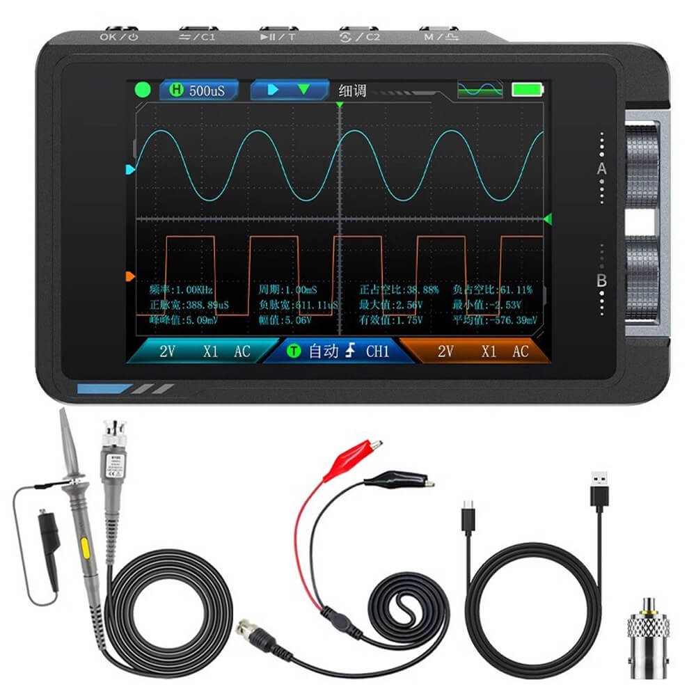 Digital Oscilloscope Multilingual Support with 3.5" Color Screen DS215H