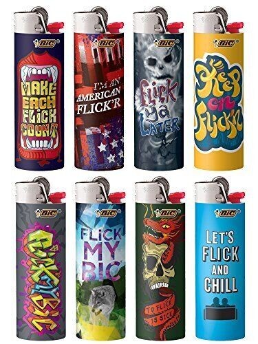 Bic Lighter Flick My Bic  Lot of 20 Lighters Various Designs