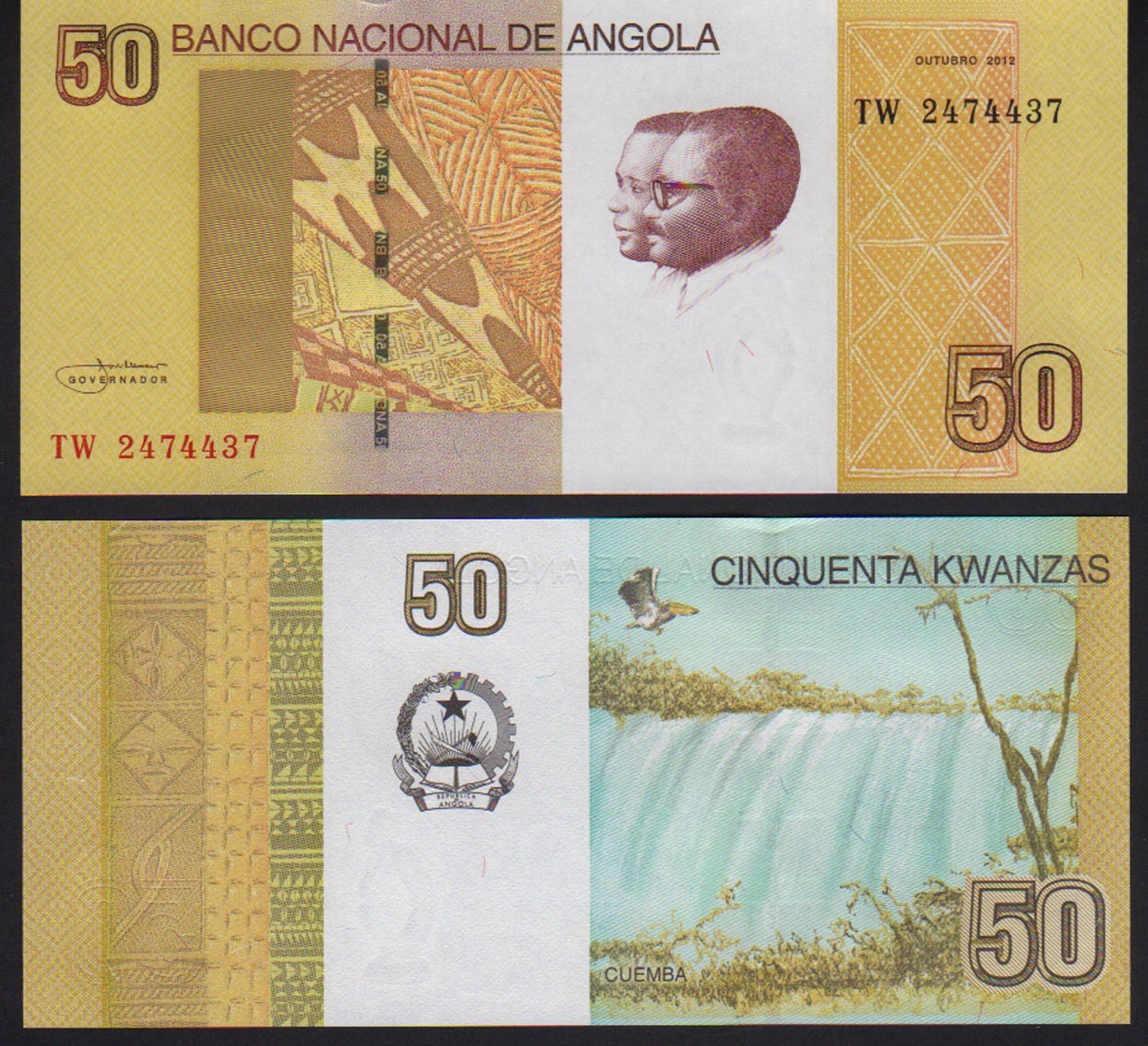 Angola 50 Kwanzas 2012 P152 Mint Unc