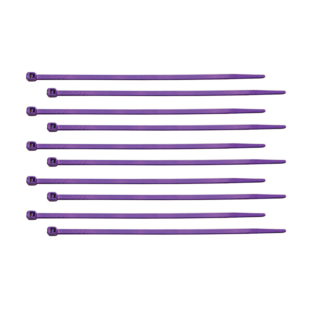 United Pacific 90313 6-in Nylon Cable Ties - Purple - Pack of 10