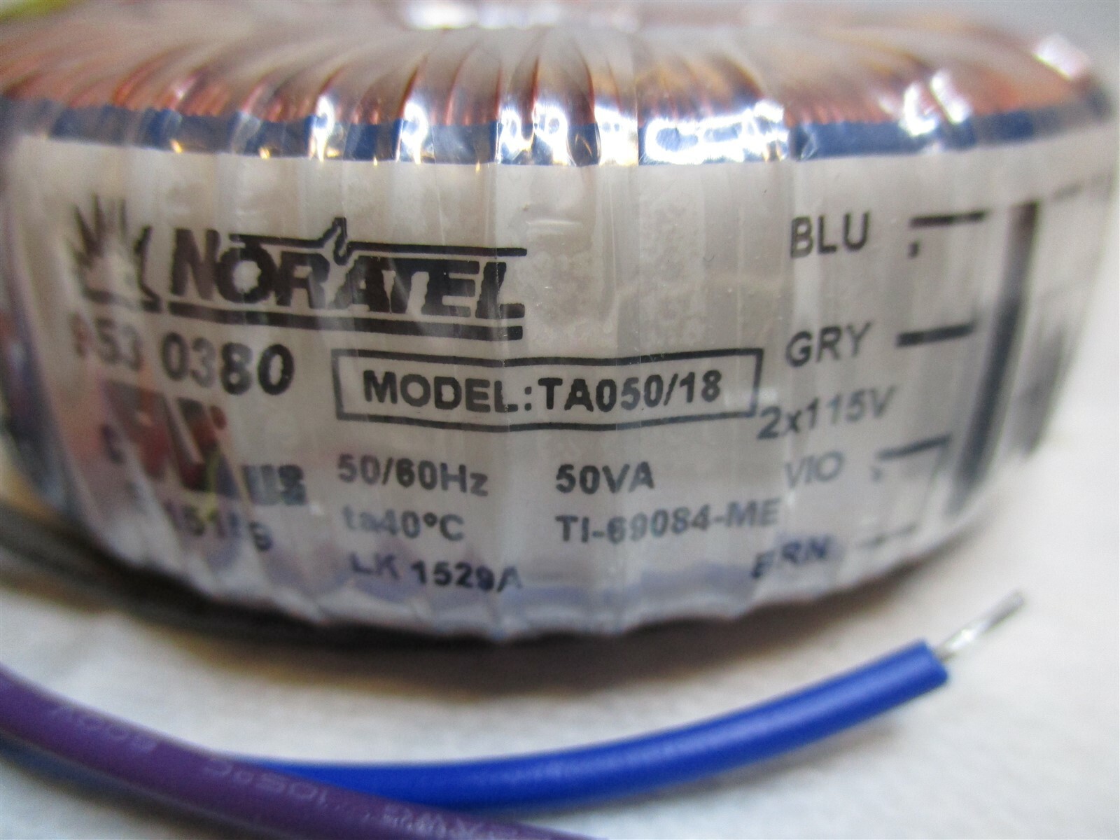 Noratel (TA050/18) Toroidal High Efficiency Mini Transformer - 50VA - 50/60Hz
