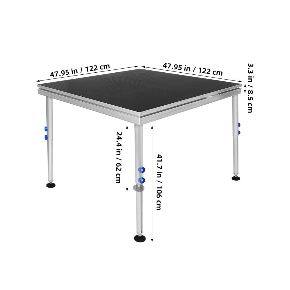 4FTX4FT Portable Riser Stage Kit System w/ 24"-40" Adjustable Height for School