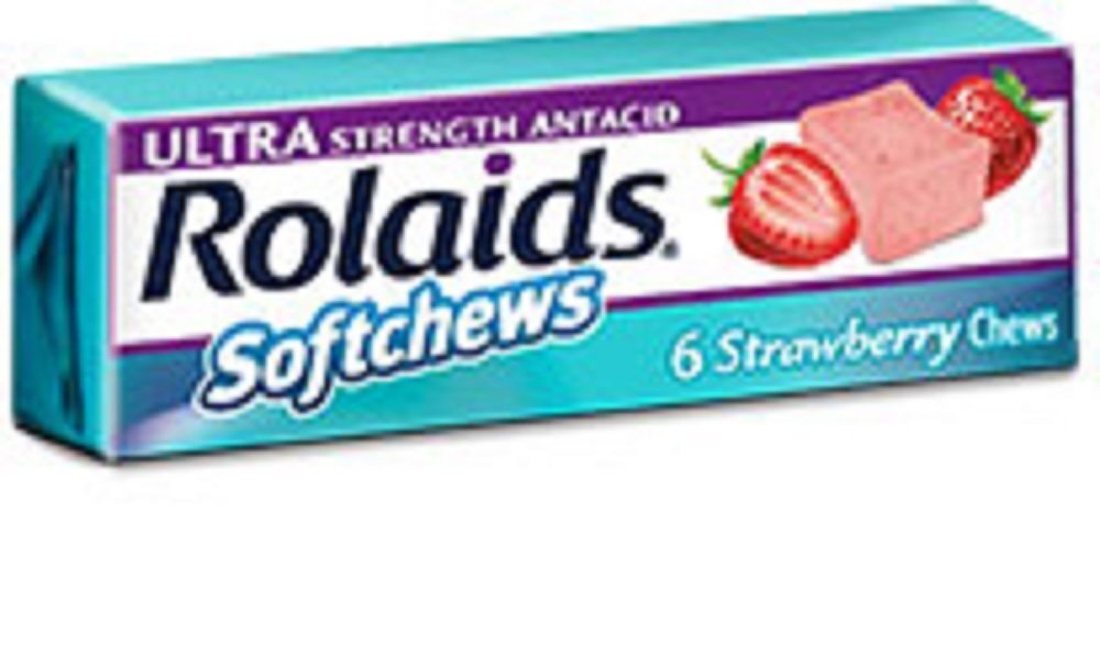 Rolaids 8566876 Ultra Strength Antacid Softchews, 6 Strawberry Chews 12 Pack