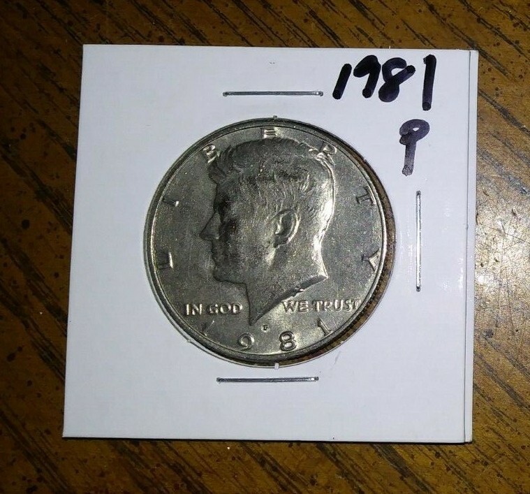 1981 - P Mint - Kennedy Half Dollar + Coin Holder