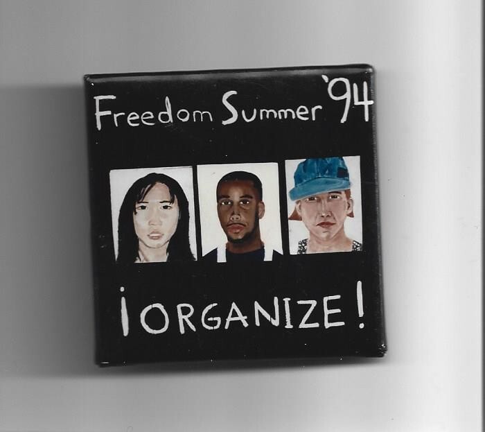 '94 pin FREEDOM SUMMER pinback CIVIL RIGHTS Black Vote Suffrage Mississippi