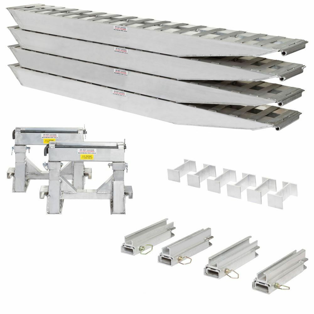 2-Bunk Load Leveler Step Deck Truck Trailer Modular Ramp