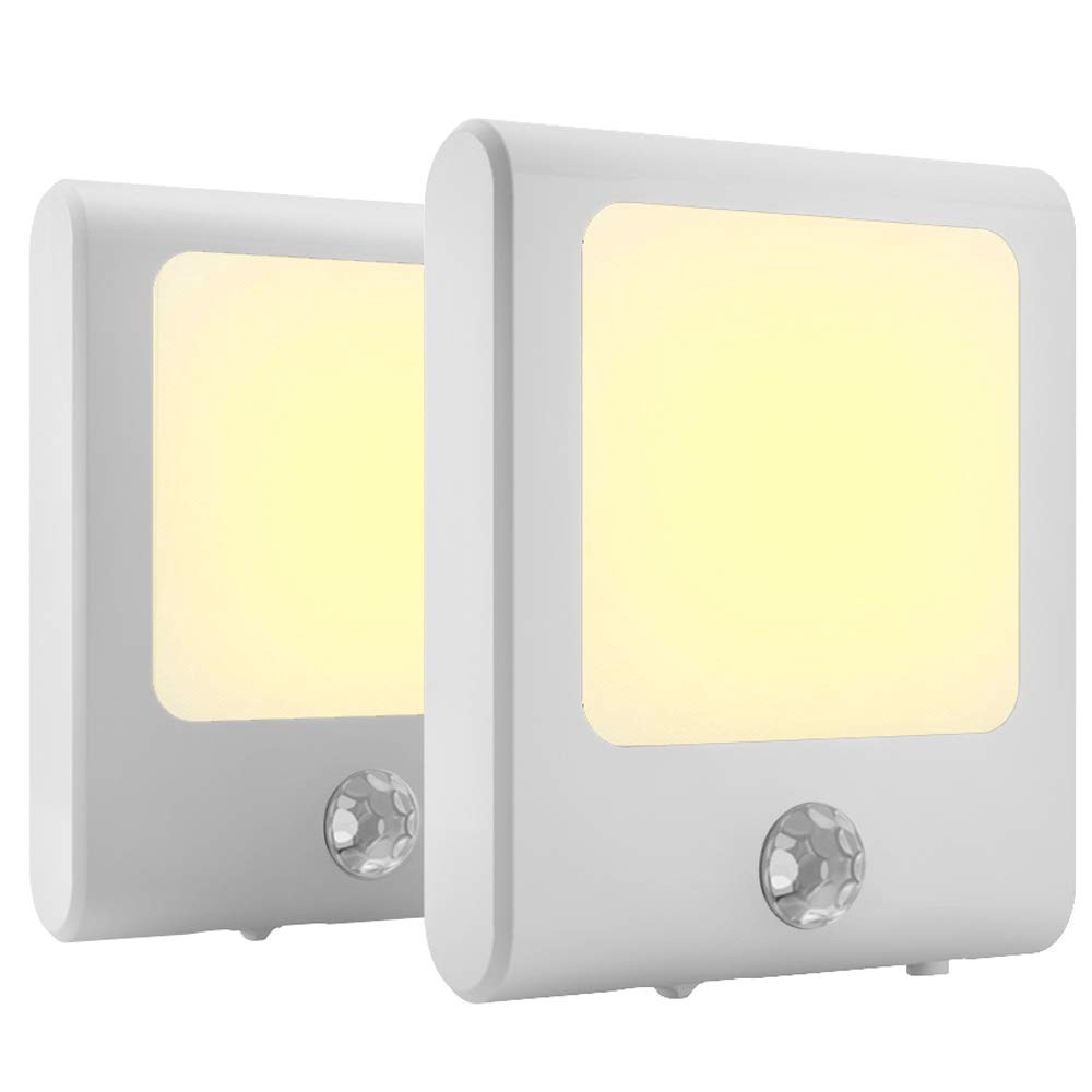 Plug in Motion Lights with Adjustable Brightness,Warm White Motion Activated ...