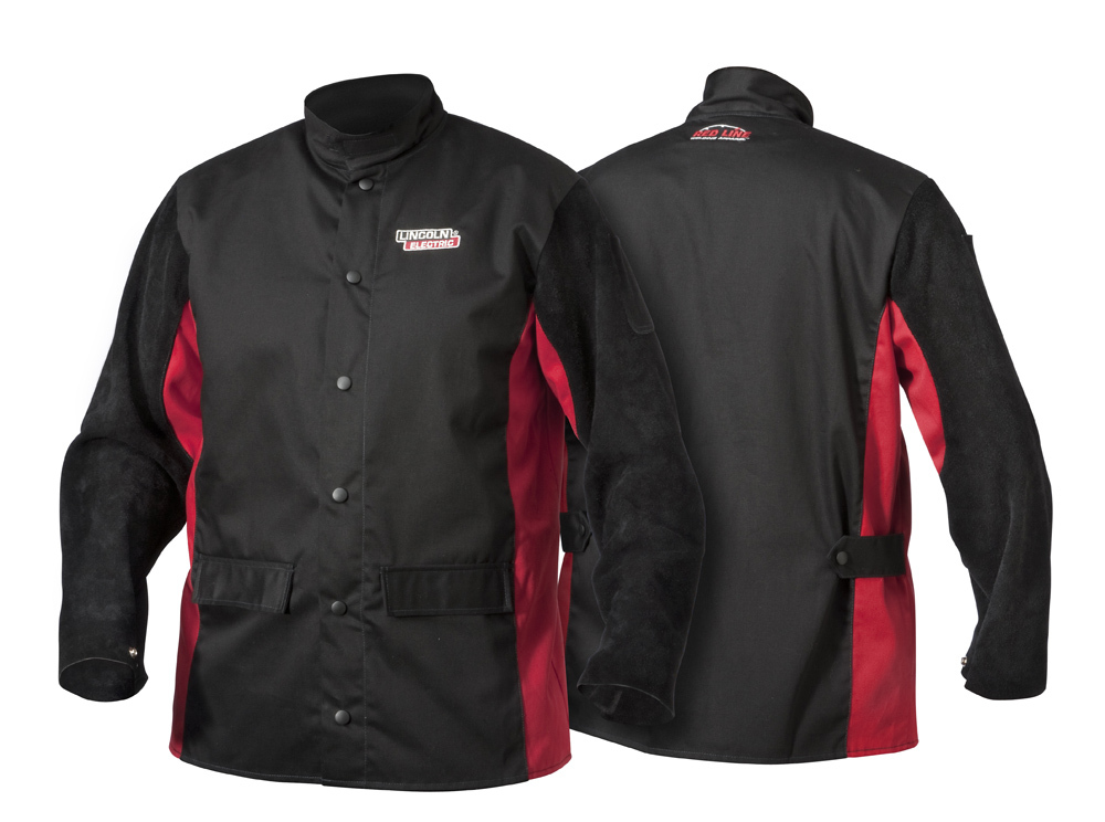 Lincoln Shadow K2986 Split Leather Sleeved Welders Welding Jacket 2XL