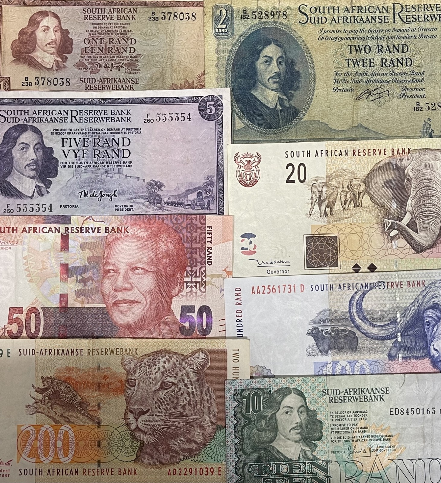 SOUTH AFRICAN RAND-POND-POUND BANKNOTES -CHOICE OF NOTE & STYLE - SOUTH AFRICA