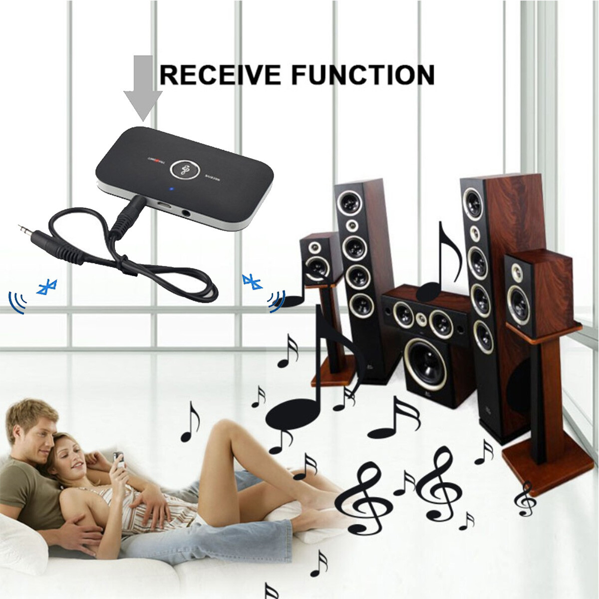Bluetooth Transmitter & Receiver Wireless Adapter For Home stereos/speakers.