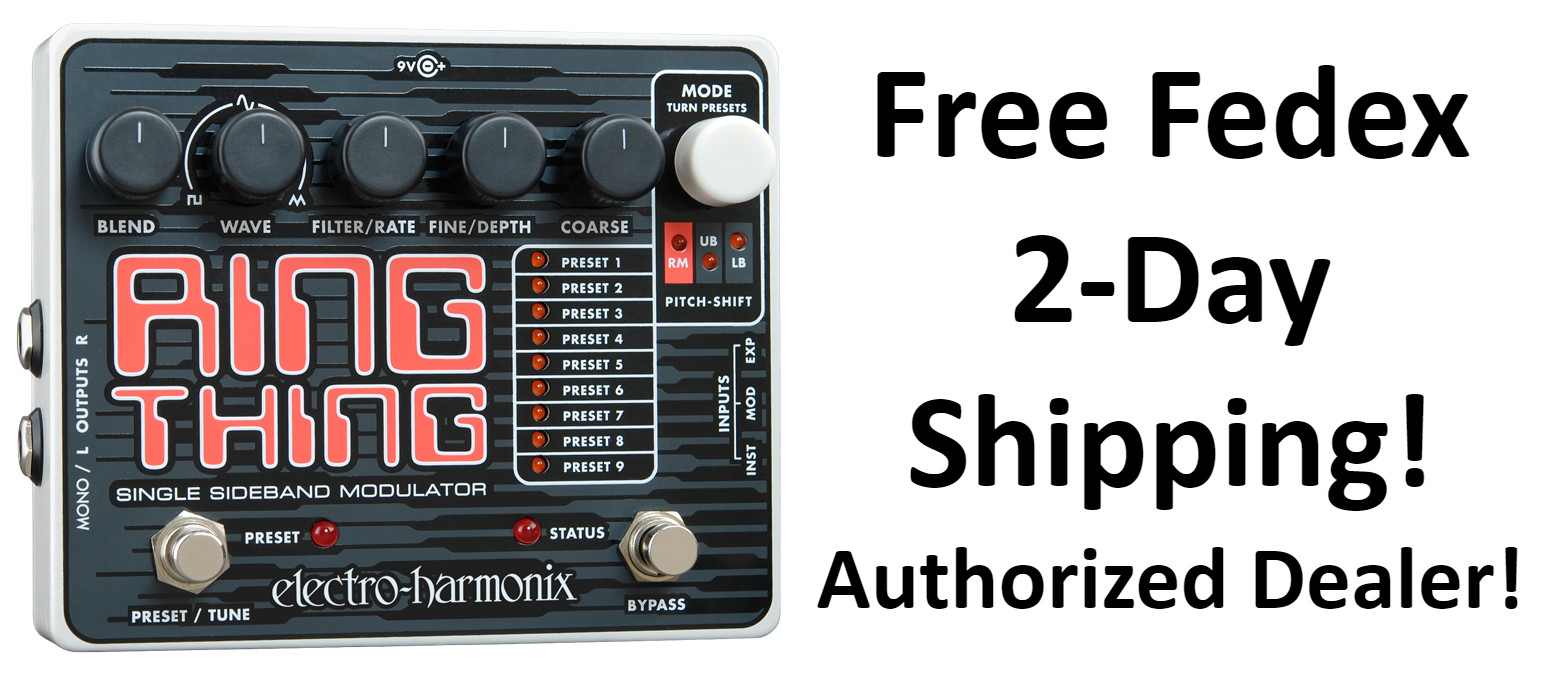 New Electro-Harmonix EHX Ring Thing Single Sideband Modulator Effects Pedal