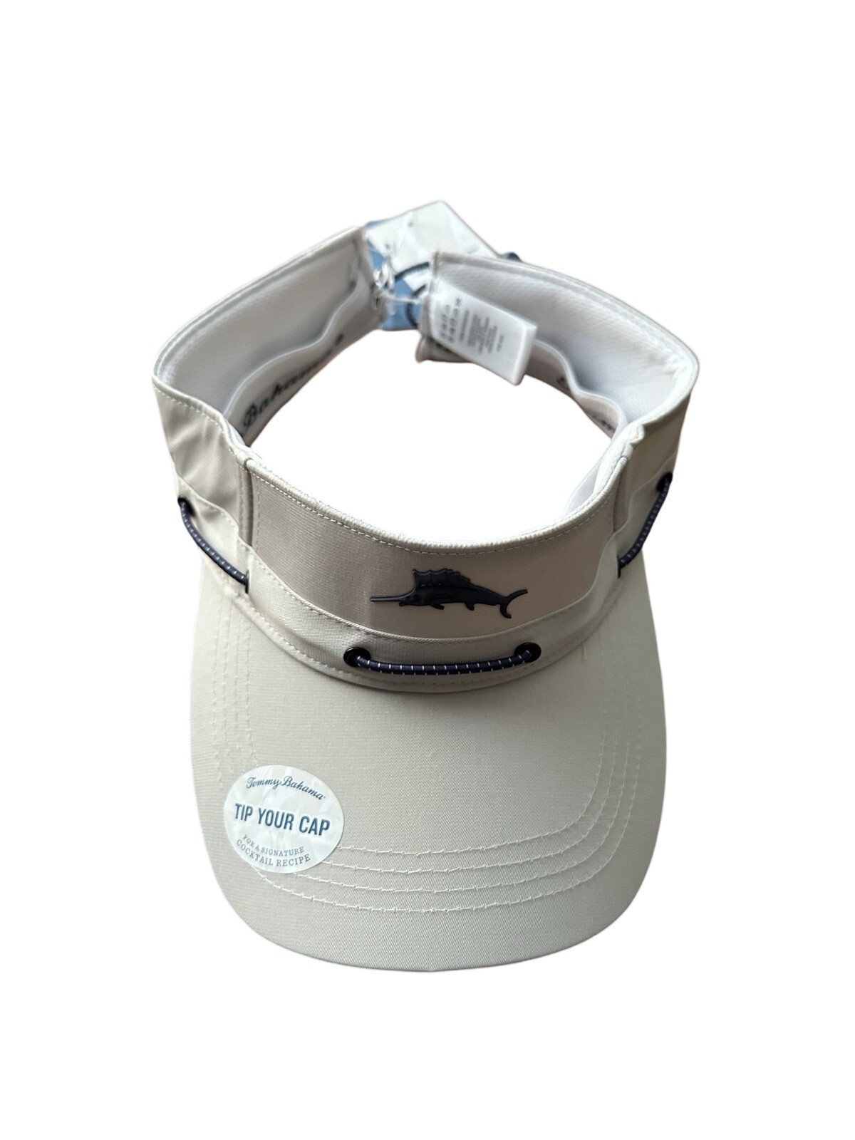 TOMMY BAHAMA TIP YOUR CAP Unisex Beige  Adjustable Visor - OSFA