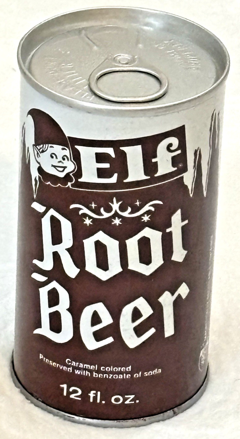 VTG 1970’s ❄️Elf❄️-Root Beer Soda🥤-Hopkins, Minnesota-12 oz-Steel Soda-Pop Can
