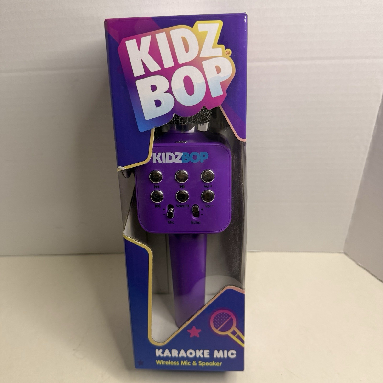KIDZ BOP Karaoke Mic Wireless Bluetooth Speaker Microphone Purple KB103 New