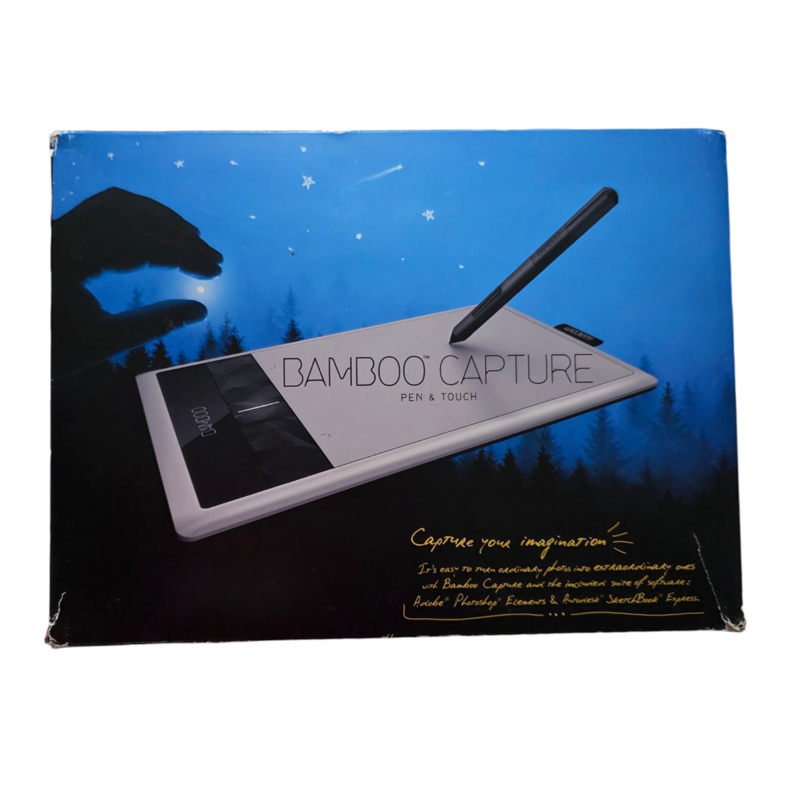 Wacom Bamboo Capture CTH-470 Pen & Touch Tablet w/ Cables Only No Stylus Boxed