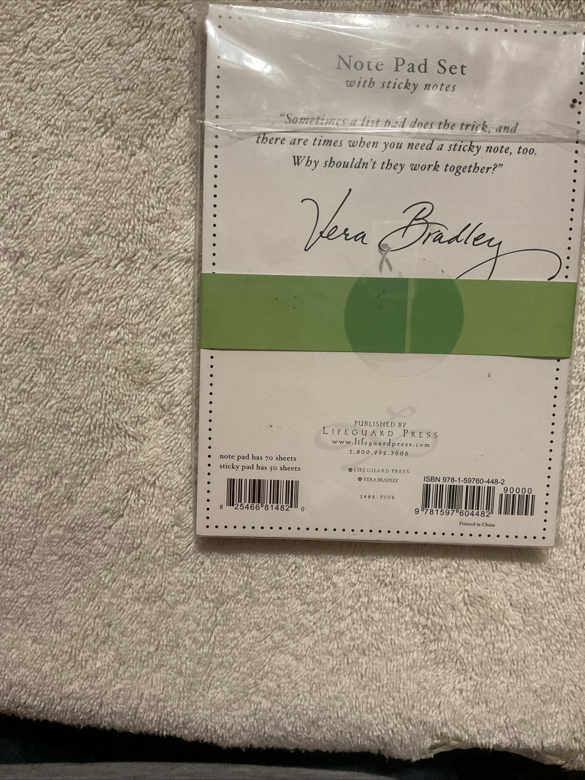 Vera Bradley Pinwheel Pink Note Pad Set Retired Pattern New