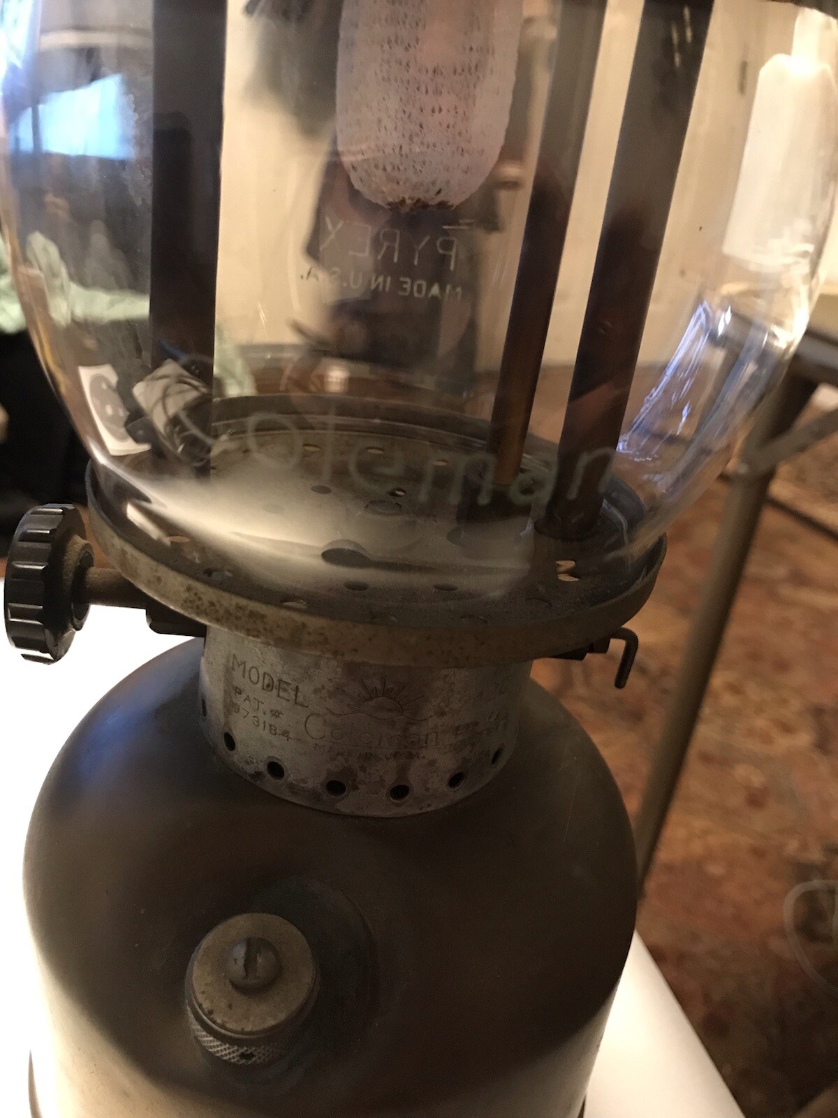 COLEMAN LANTERN MODEL 242C DATED - 1947 Brass Lantern