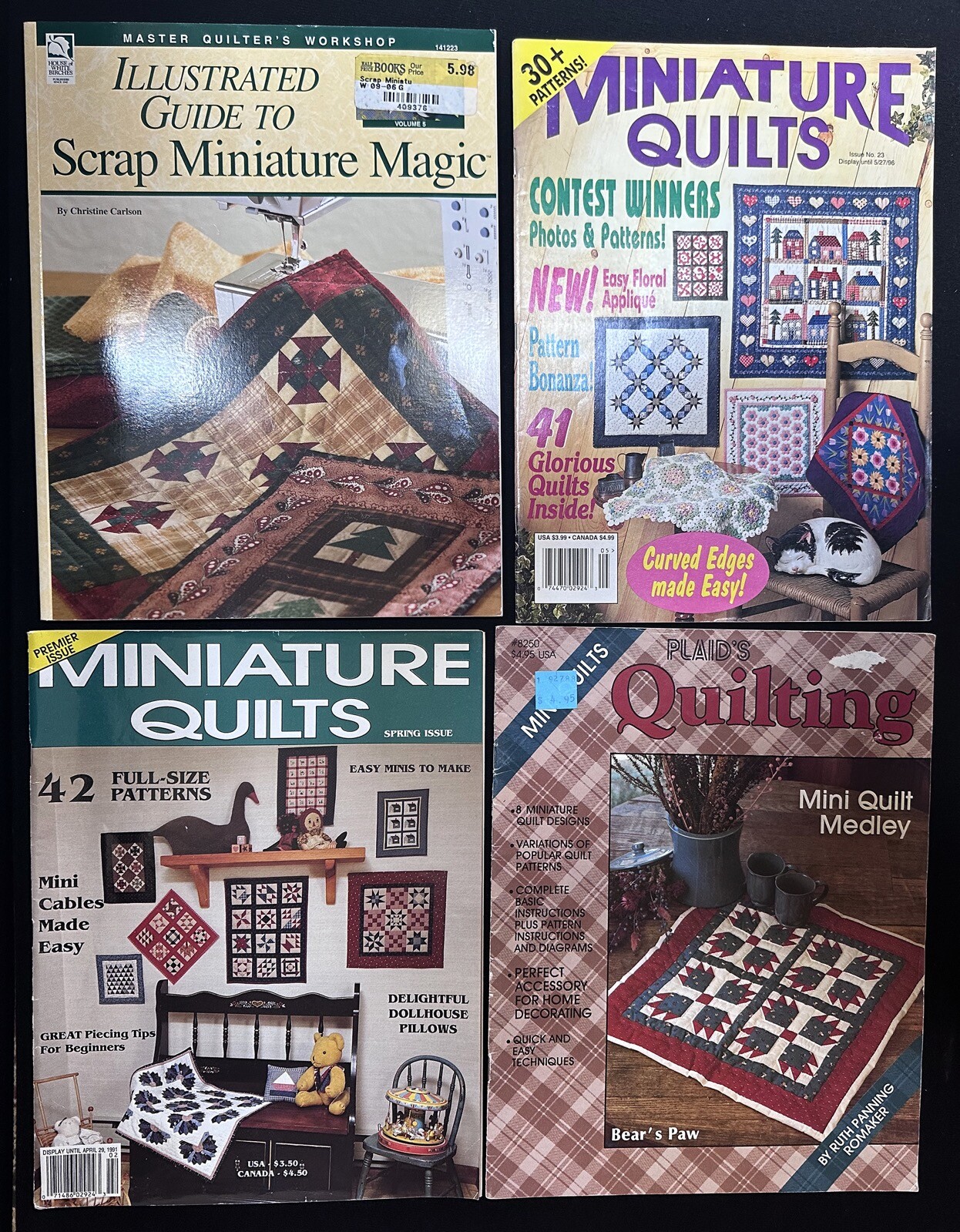 8 MINIATURE QUILT Back Issue Magazines - Quilting
