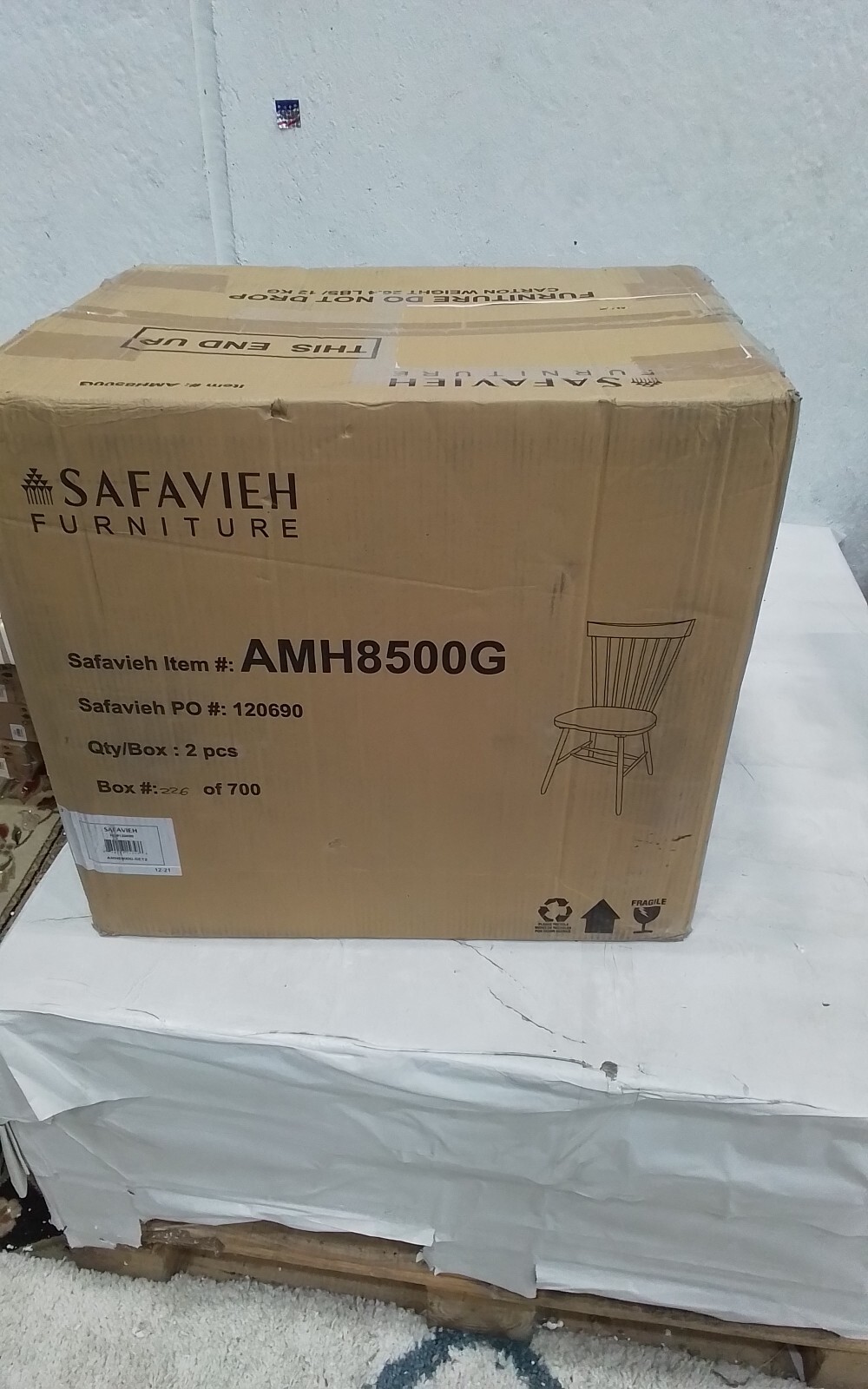 Safavieh PARKER SPINDEL SIDE CHAIR, Reduced Price 2172750844 AMH8500G