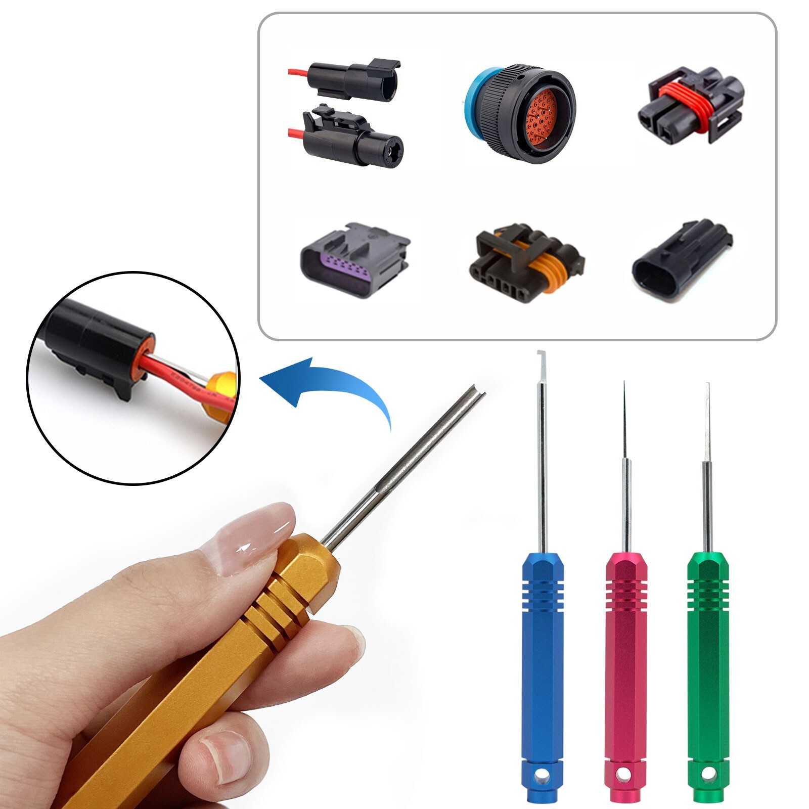 Deutsch Pin Extractor Tool Car Terminal Removal Kit Wire Connector Release