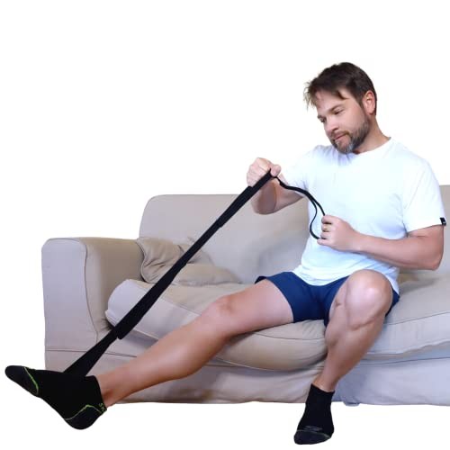 VMA 47” Leg Lifter Strap – Extra Long Strap with Loops for Hip or Knee 1