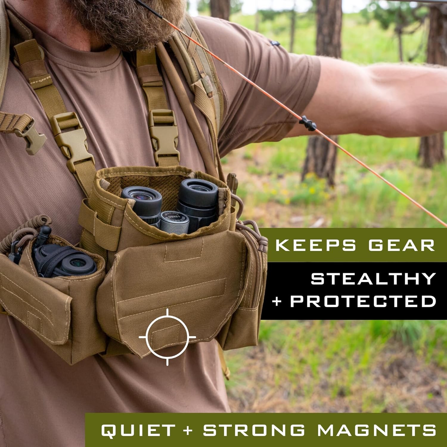Waterproof Binocular Harness Chest Pack - Lightweight Bino With...