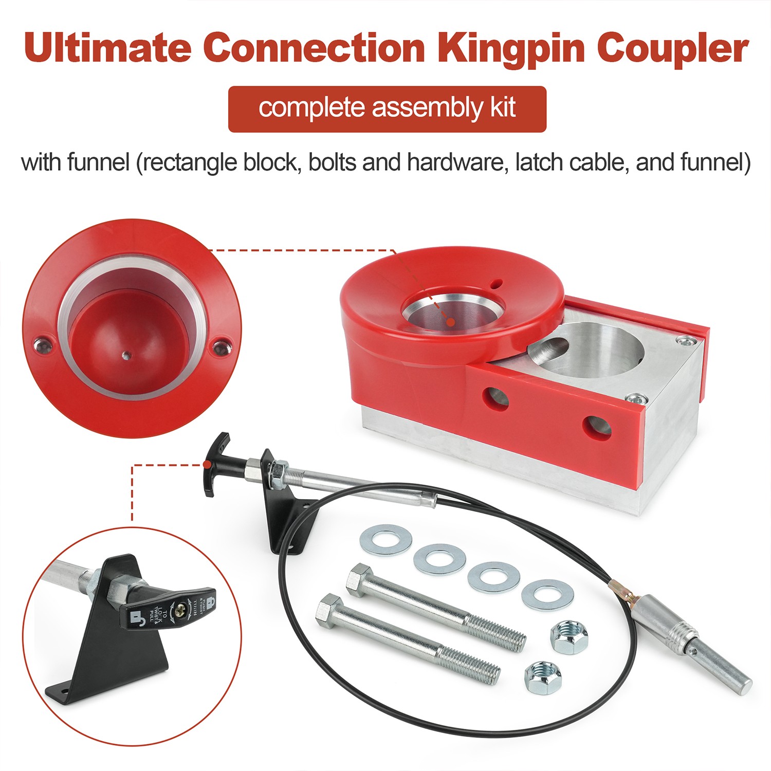 3246 Ultimate Connection Kingpin Coupler for Andersen Hitches –Complete Assembly