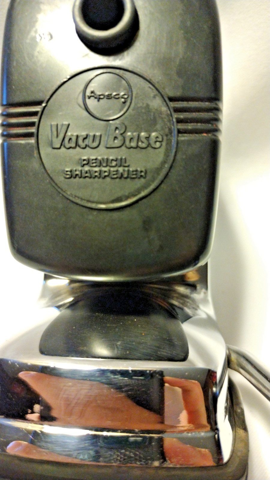Vintage Apsco Vacu Base Manual Pencil Sharpener Vacuum Bottom Base B2
