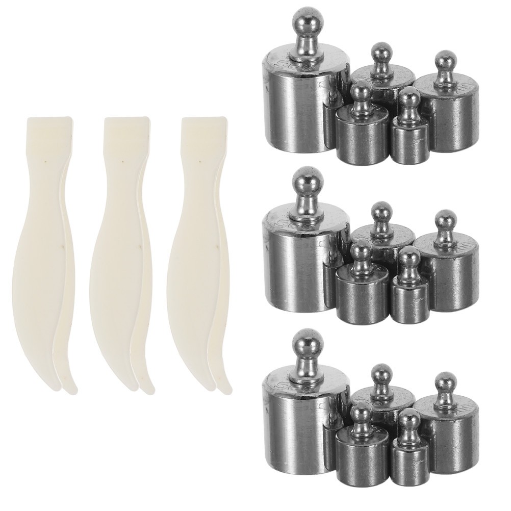 3 Sets Iron Calibration Weights Scale Weight Set Silver Reusable for Home Use
