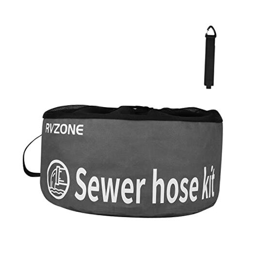 RV Hose Bag, Waterproof RV Hose Bag Organizer, Camper Accessories RV Grey