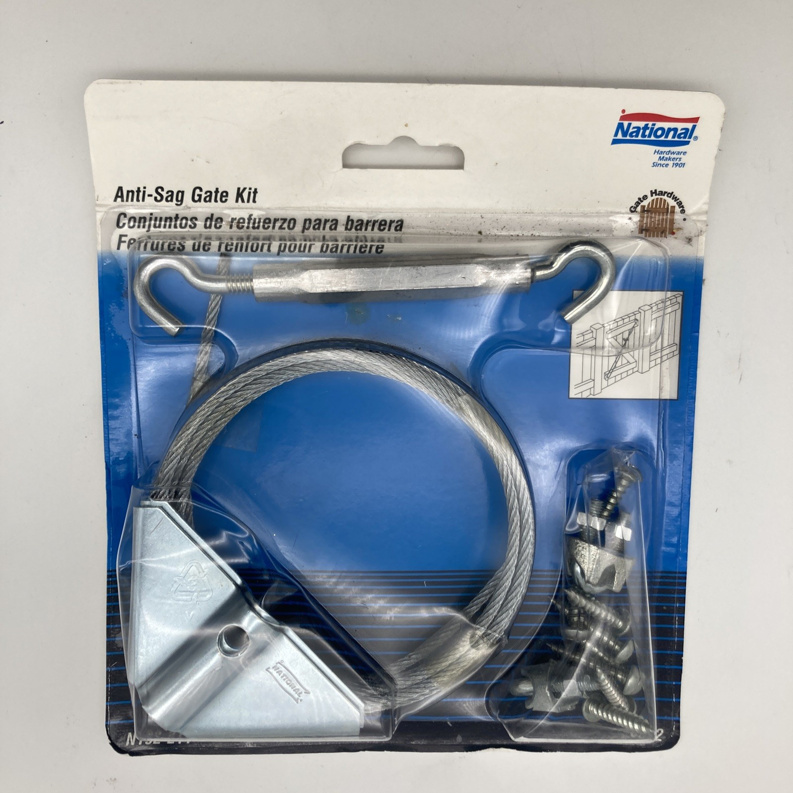 National Hardware N192-211 Gate Anti-Sag Kit Zinc Plated Repair BRAND NEW SEALED
