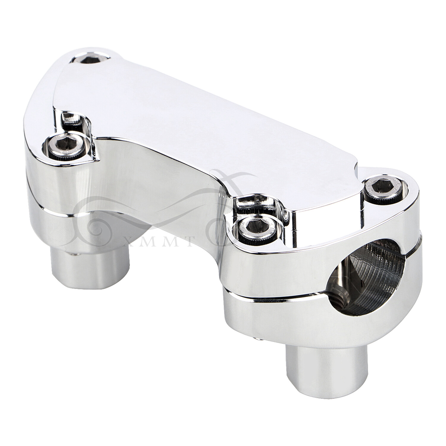 Chrome 1.7" Handlebar Risers Top Clamp For Harley Fat Boy Heritage Softail FLSTC