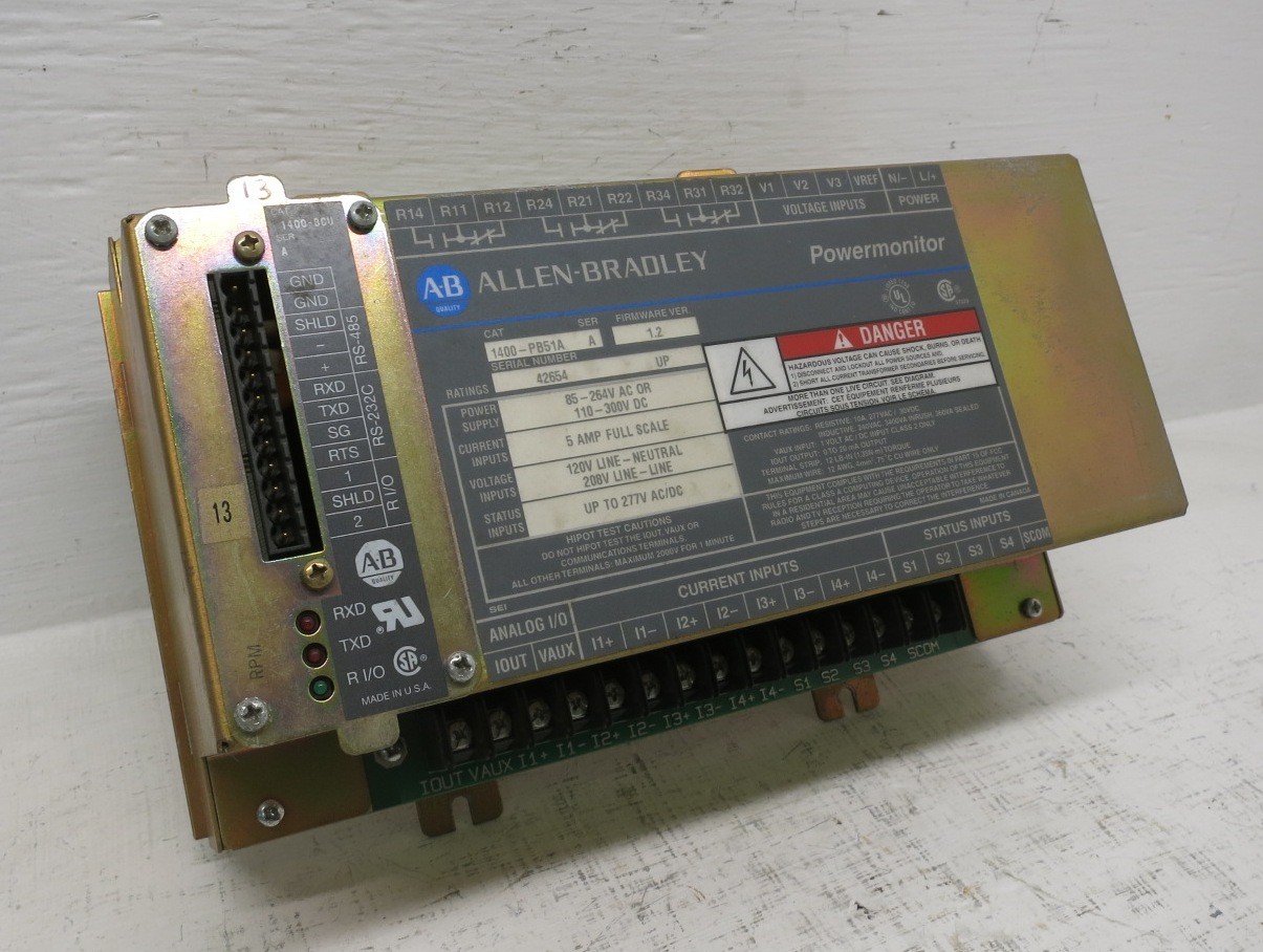 Allen Bradley 1400-PB51A Powermonitor Block Module 1.2 Power Monitor 120/208V