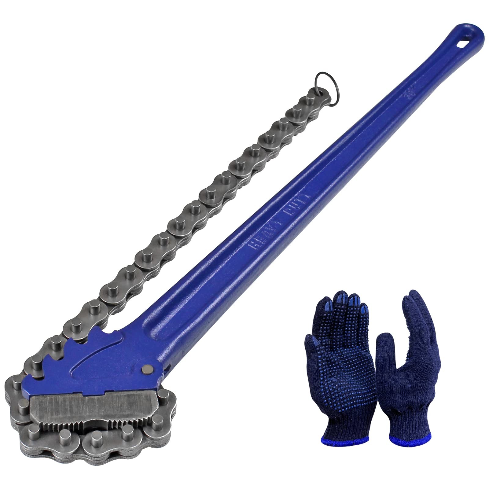 36" Chain Pipe Wrench 4.3" - 7.5" Pipe Diameters, 30" Chain Length Max Breaki...
