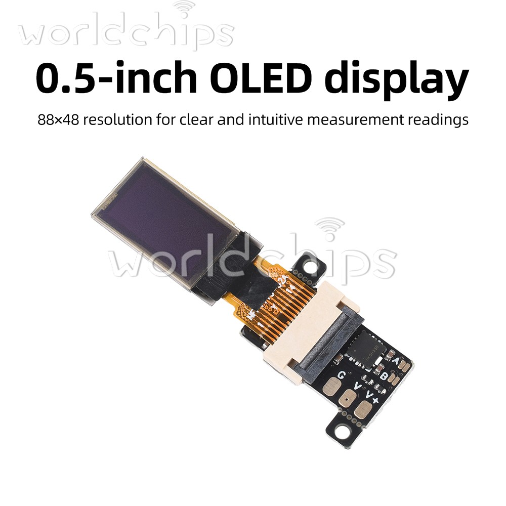 DC 0-30V Digital Voltmeter 0.5-inch OLED Ultra-Slim Mini Embedded Voltage Gauge