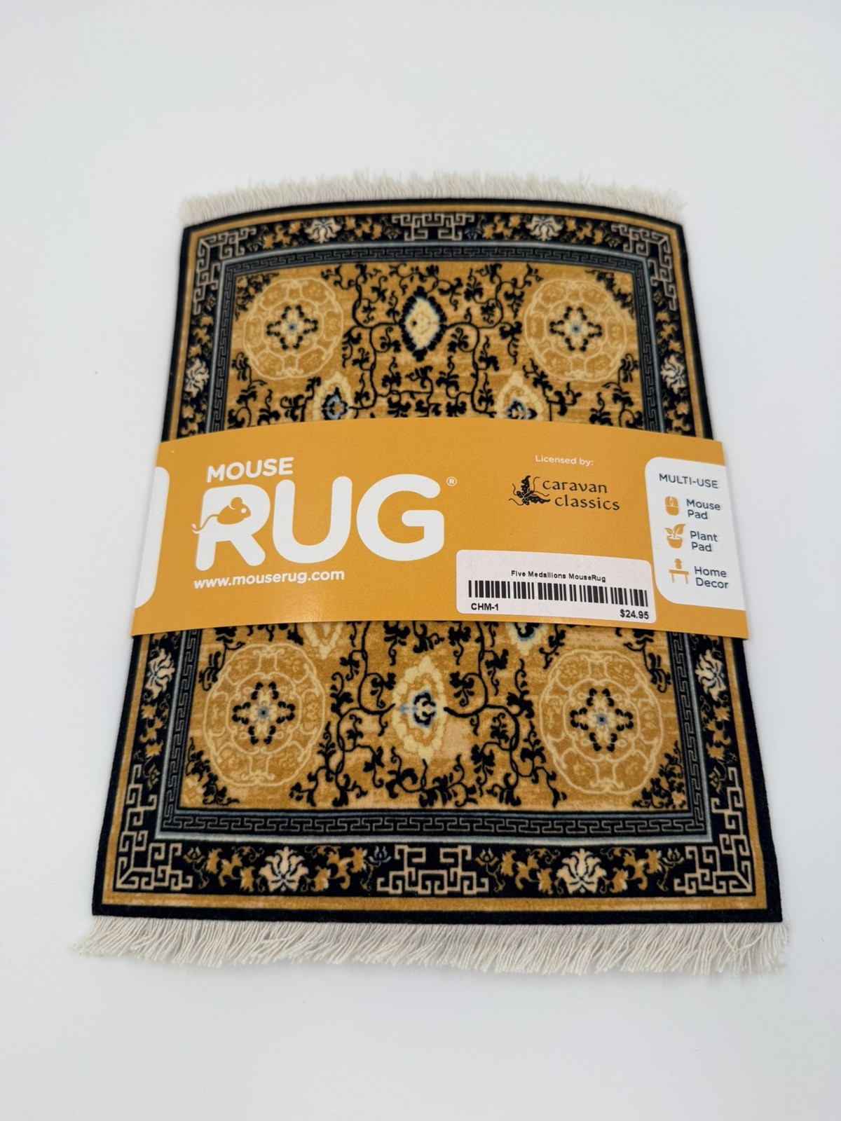 Mouse Rug 10"  X 7" - Computer Mouse Pad "The Caravan Classics - Five Medallions