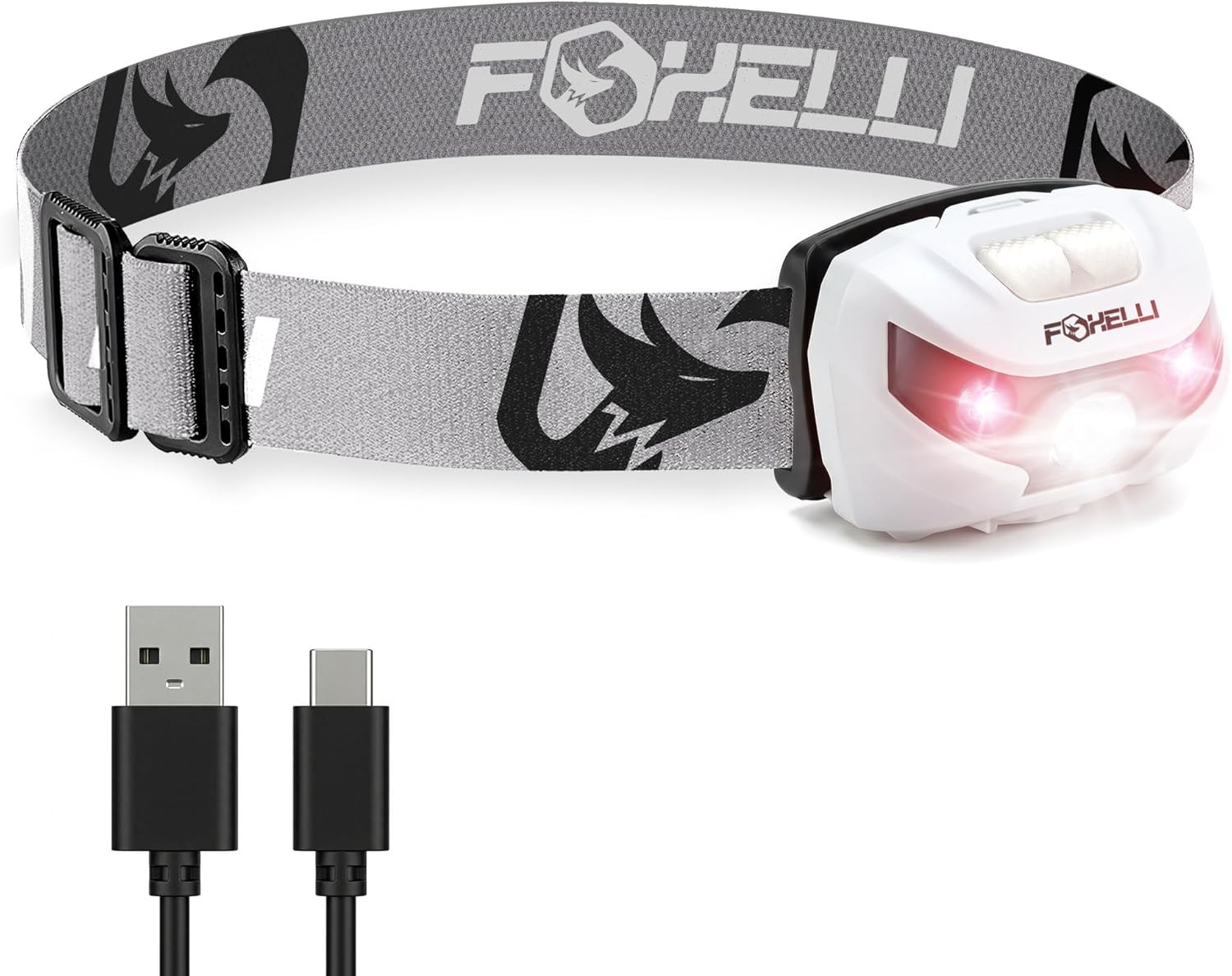 USB-C Rechargeable LED Headlamp – Super Bright, Lightweight Head Lamp for Runnin