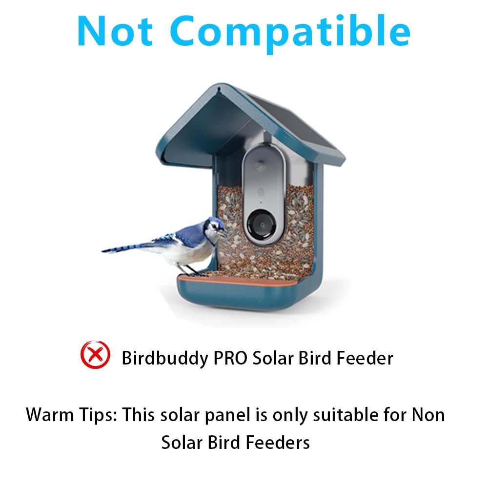 Bird Feeder Camera Solar Panel Replacement 9.8ft/3m (cable length), 1 Pack