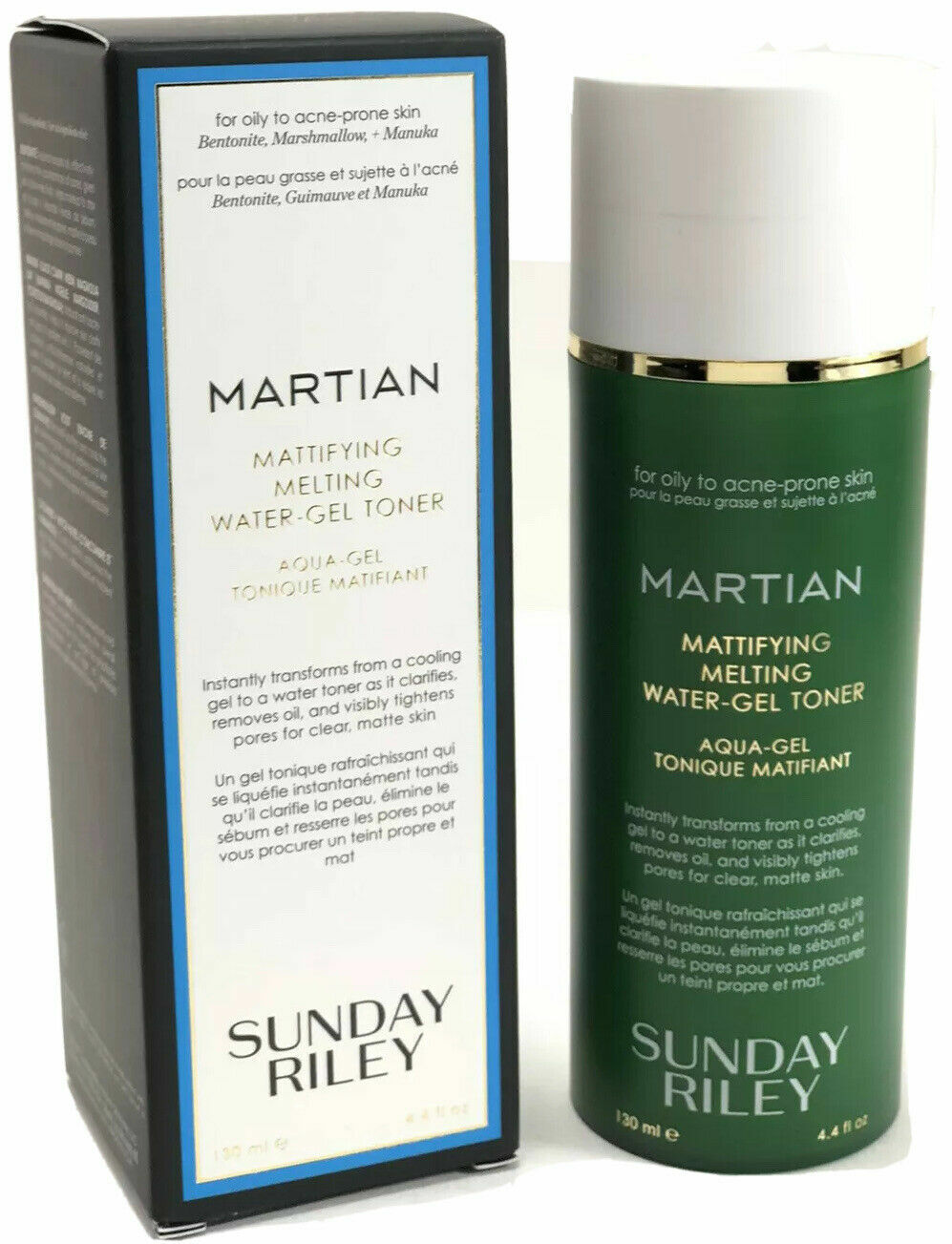 2 X Sunday Riley Martian Mattifying Melting Water Gel Toner 4.4 Oz Authentic