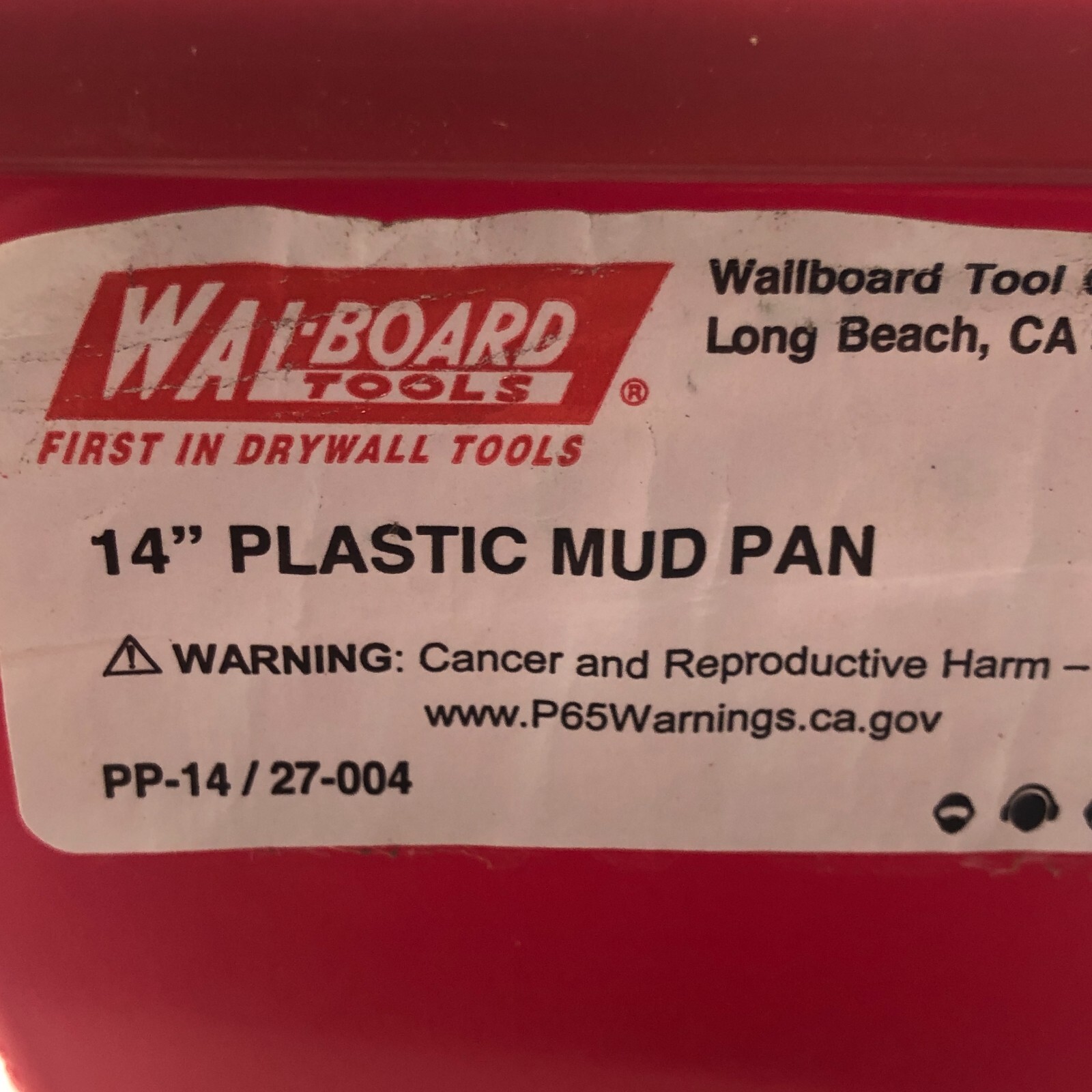 Wal-Board Tools 14 in. Mud Pan Red ( Set Of 2)
