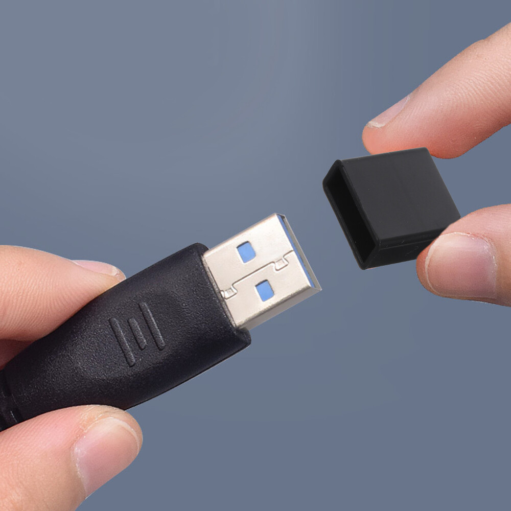 20 Pcs USB Male Dust-proof Plug Shell Protector Caps Data Line Cable Cover