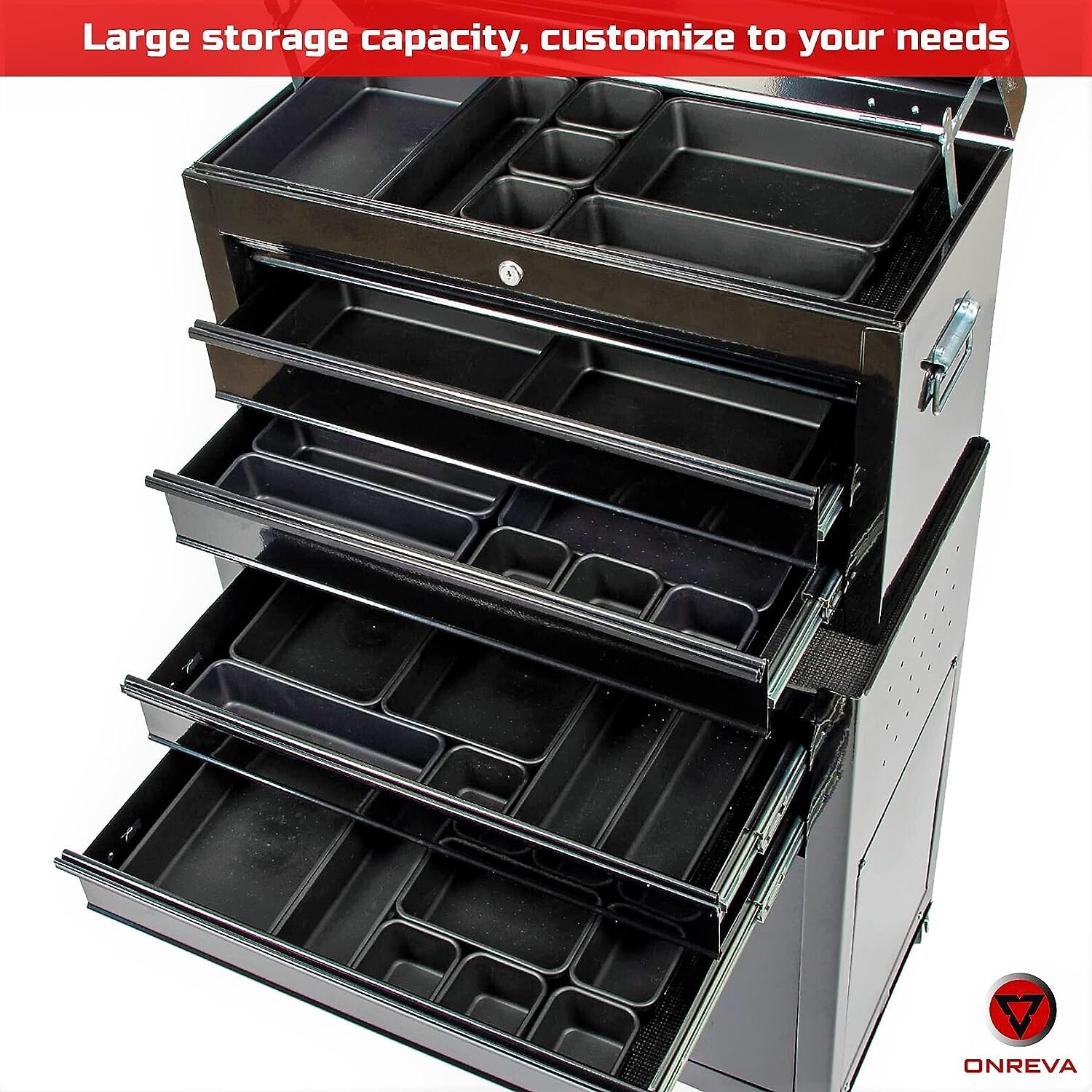 Tool Box Organizer Tray Dividers Set, Toolbox Organizer and Storage Garage 45pcs