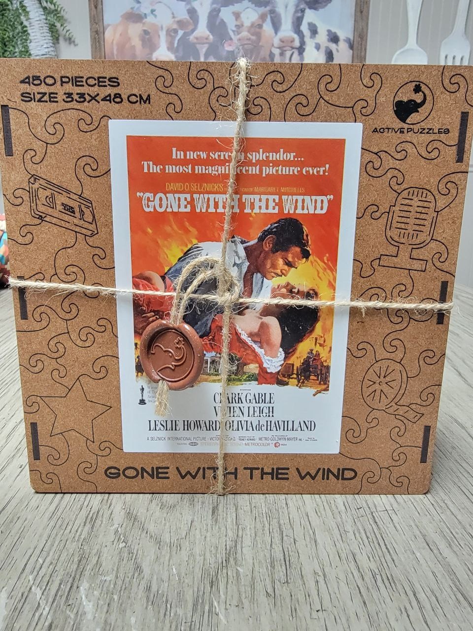 Gone With The Wind Wooden Jigsaw Puzzle 450 Pc 33x48cm Movie Poster Art SEALED