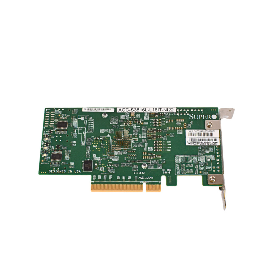 Broadcom 3816 12Gb/s SAS RAID Controller, AOC-S3816L-L16IT-NI22