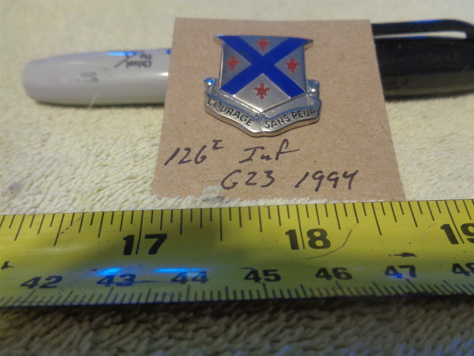 126th Infantry G23 1994 Unit Crest, DI, DUI (DRAW#101)