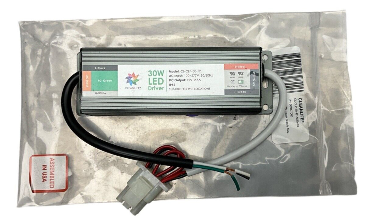 CLEANLIFE  CL-CLP-30-12  LED Driver 12V 30W 2.5A