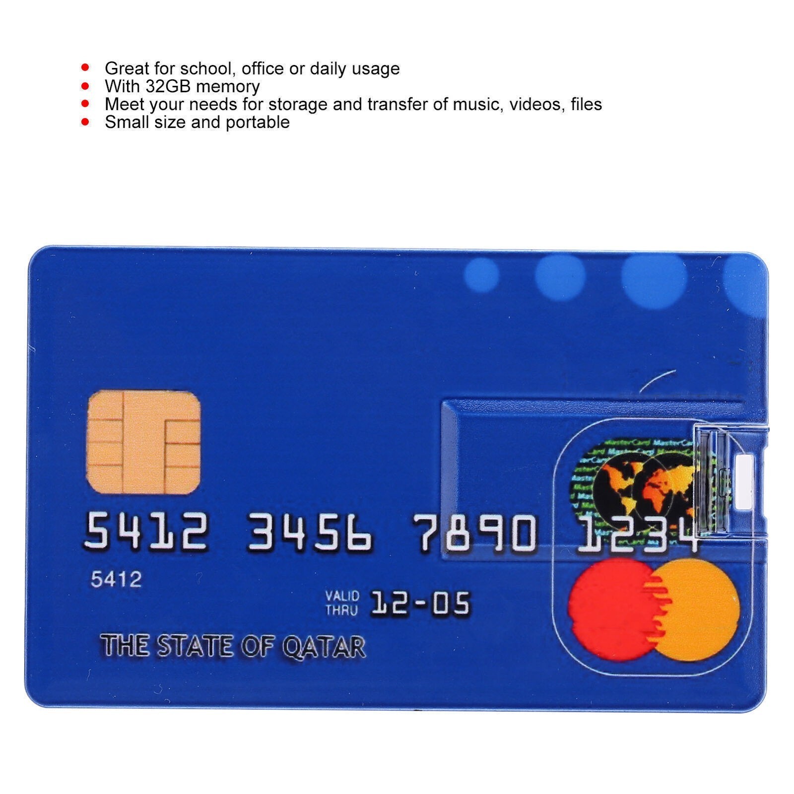 Card Shaped U Disk Simple Unique USB Flash Drive for Data Storage File